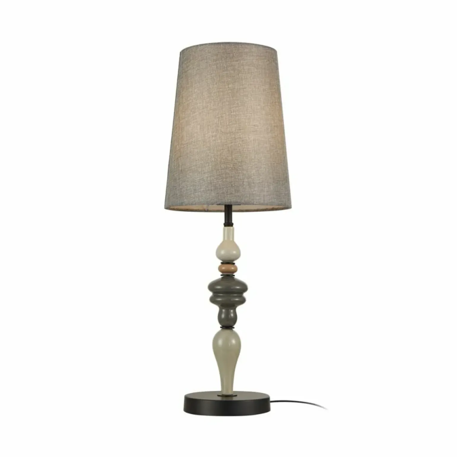 Sklep Kaja Abażurowa, elegancka lampka do salonu TB-22374A-BK NEROM | Kaja
