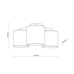 Outlet Abażurowa lampa sufitowa do sypialni TK 6865 DEVA | Kaja Oświetlenie Żyrandole Nowoczesne