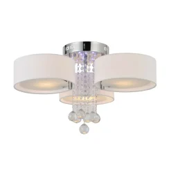 Cheap Abażurowa lampa sufitowa z kryształkami LP-991/3C WH GAMBELA | Kaja Żyrandole Nowoczesne