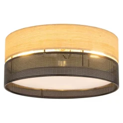 Sklep Kaja Abażurowa lampa sufitowa z motywem drewna TK 4800 z serii NICOL | Kaja