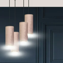 Sale Abażurowa lampa wisząca do salonu 1061/4PREM BENTE PREMIUM | Kaja Żyrandole Nowoczesne