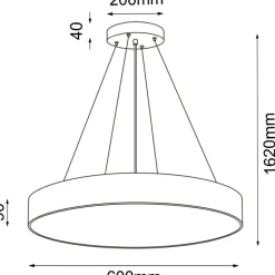 Best Sale Abażurowa lampa wisząca do salonu ⌀60cm ANT 5211 SENGO | Kaja Żyrandole Nowoczesne