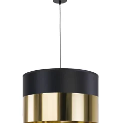Store Abażurowa lampa wisząca do salonu ⌀50cm TK 3473 z serii LONDYN GOLD Żyrandole Nowoczesne