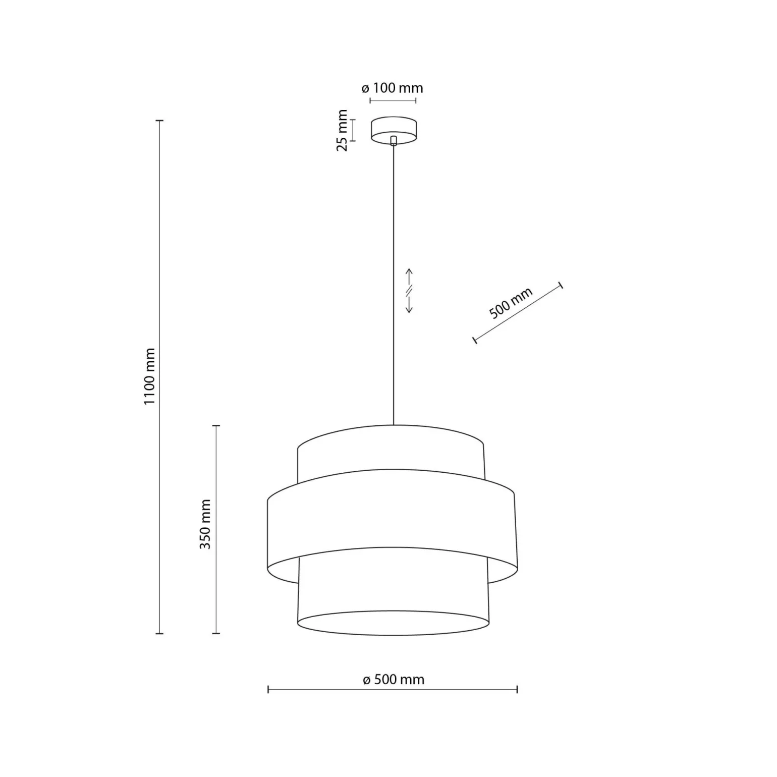 Sklep Kaja Abażurowa lampa wisząca do sypialni TK 5363 CALISTO WHITE | Kaja