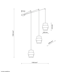Sklep Kaja Abażurowa lampa wisząca do podwieszania TK 5976 CALISTO BLACK | Kaja