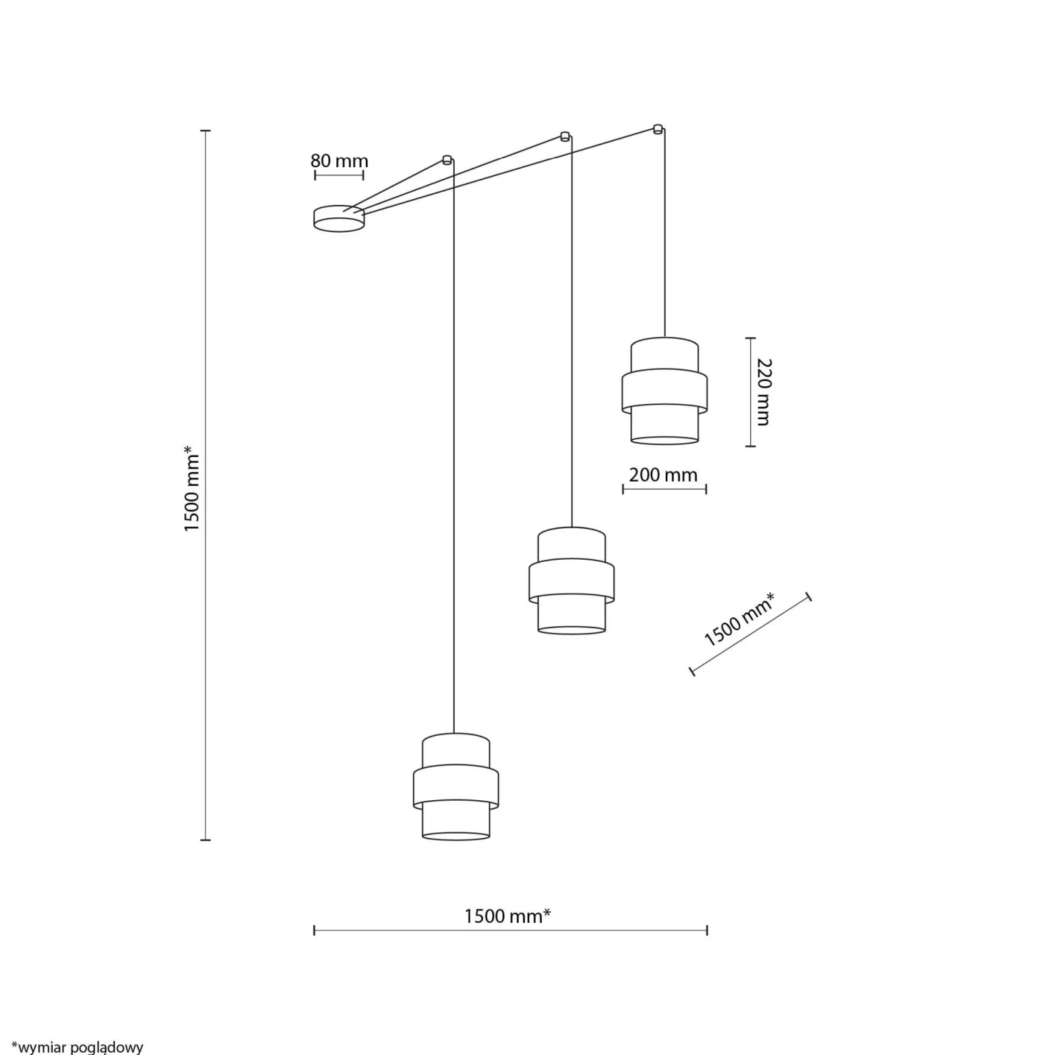 Sklep Kaja Abażurowa lampa wisząca do podwieszania TK 5976 CALISTO BLACK | Kaja