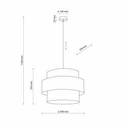 Cheap Abażurowa lampa wisząca na 3 żarówki E27 TK 5099 CALISTO BLACK | Kaja Żyrandole Nowoczesne