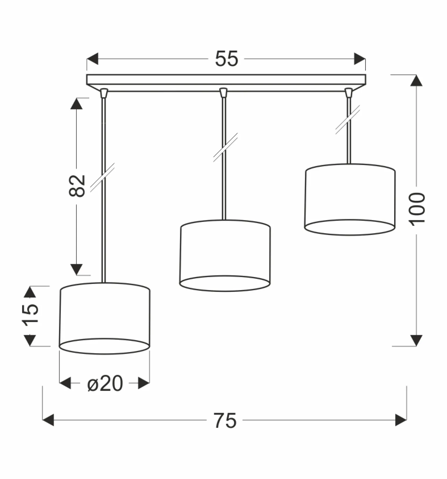 Sklep Kaja Abażurowa lampa wisząca nad stół w salonie 33-37596 PANDY | Kaja