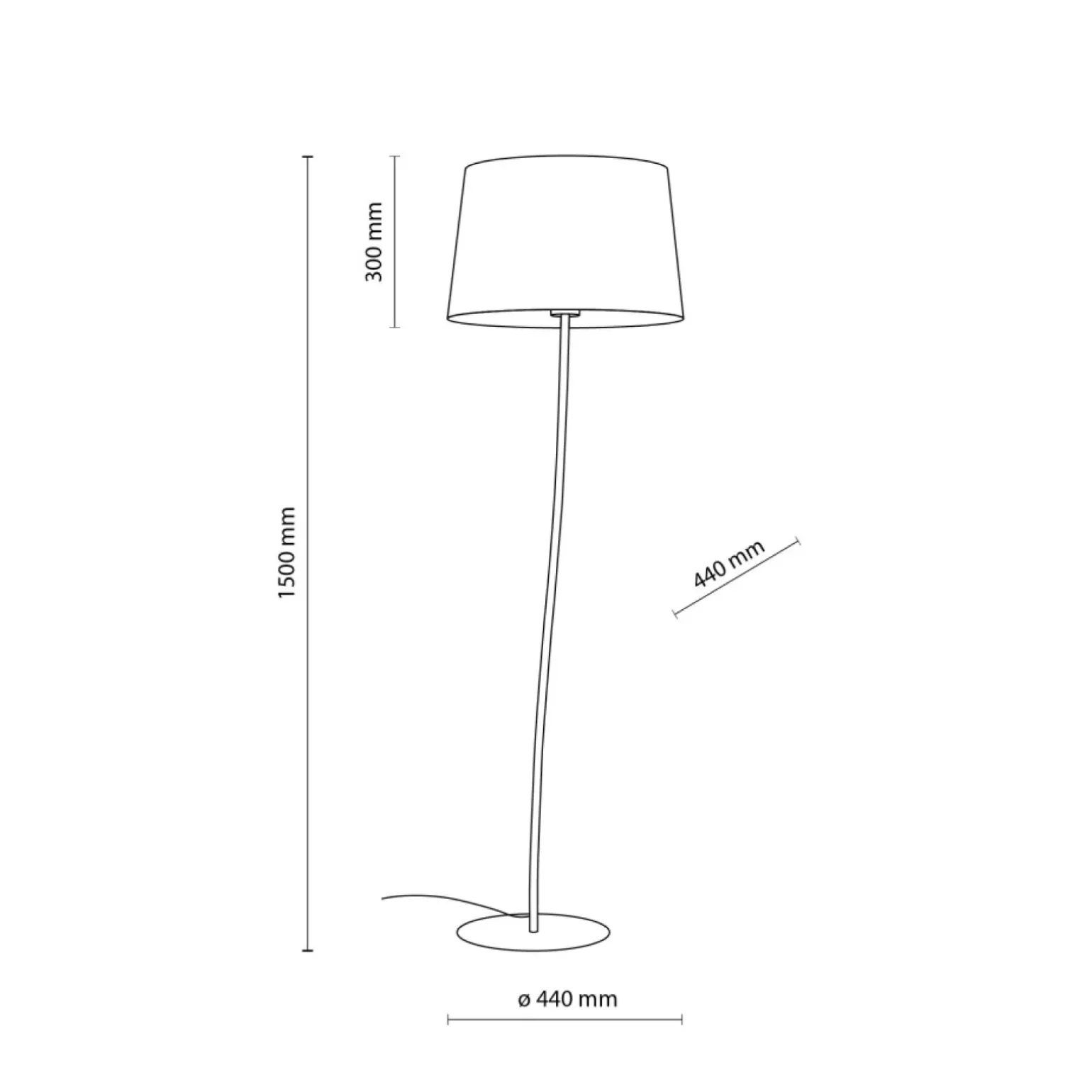 Sklep Kaja Abażurowa, pomarańczowa lampa stojąca TK 6644 NICOLA | Kaja