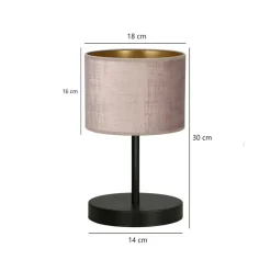 Sklep Kaja Abażurowa, stylowa lampka na szafkę nocną 1053/LN1 HILDE | Kaja