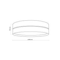 Sklep Kaja Abażurowy, biało-złoty plafon do salonu TK 4773 z serii HILTON | Kaja