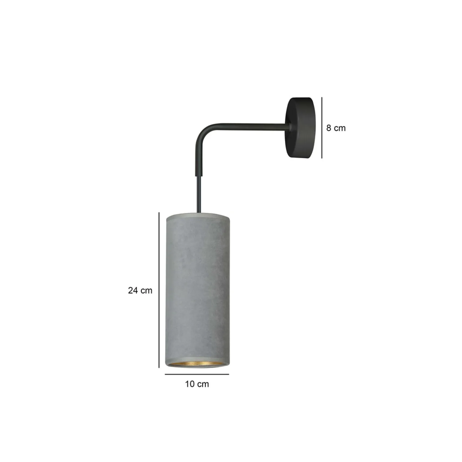 Sklep Kaja Abażurowy kinkiet do sypialni i salonu 1060/K1 BENTE | Kaja