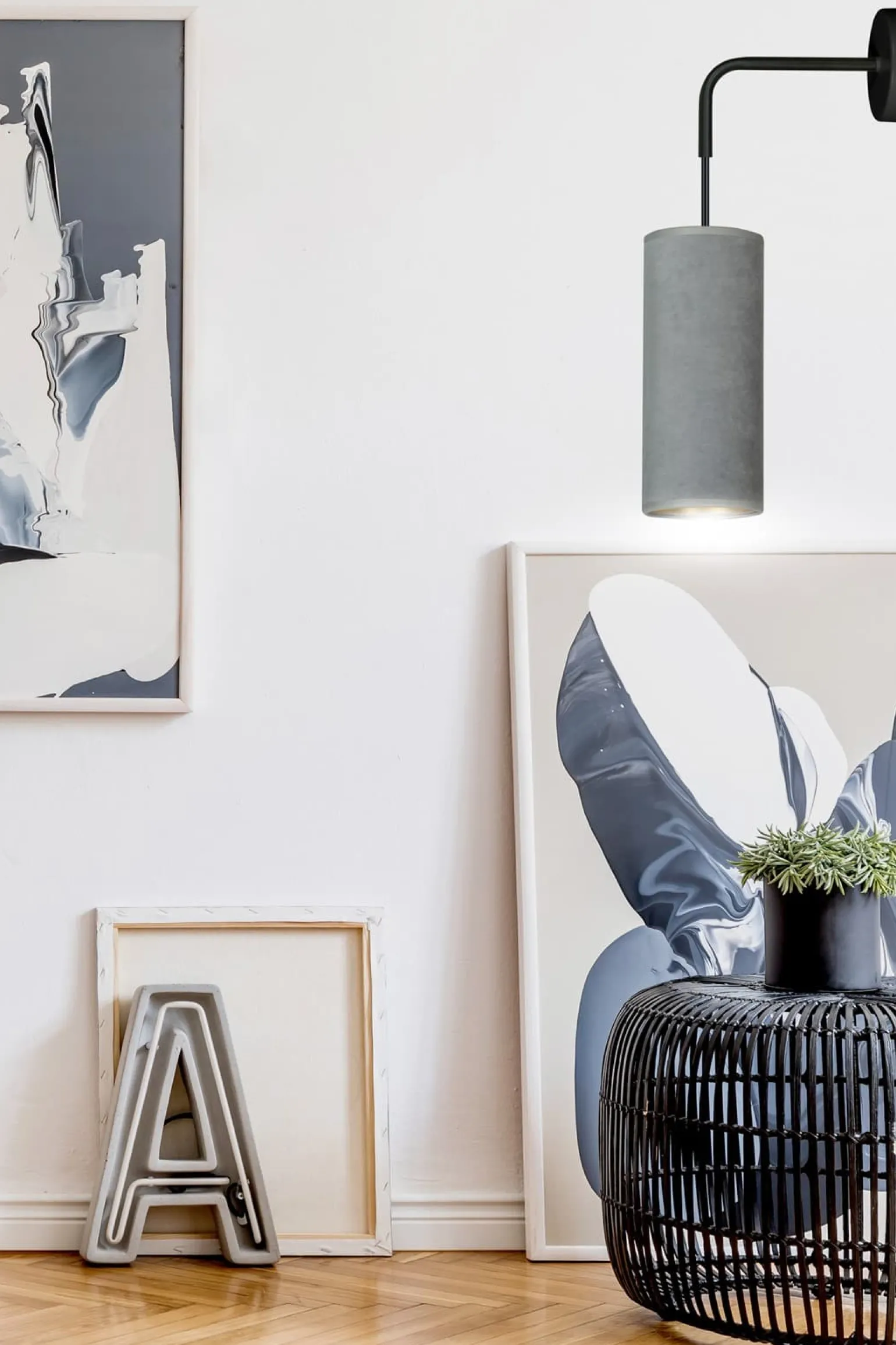 Sklep Kaja Abażurowy kinkiet do sypialni i salonu 1060/K1 BENTE | Kaja