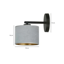 Sklep Kaja Abażurowy kinkiet idealny nad łóżko w sypialni 1050/K1 HILDE | Kaja