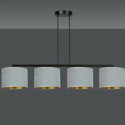 Clearance Abażurowy żyrandol idealny nad stół w salonie 1050/4 HILDE | Kaja Żyrandole Nowoczesne