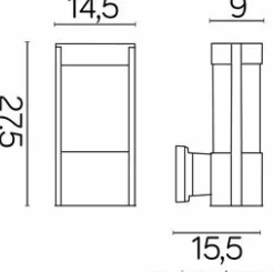 Sklep Kaja Aluminiowy kinkiet elewacyjny, nad garaż TY 0651 AL z serii ELIS | Kaja Oświetle