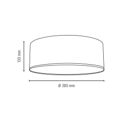 Shop Antracytowa, okrągła lampa sufitowa LED ⌀38cm 4783802 JOSEFINA | Kaja Żyrandole Nowoczesne