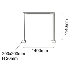 Sklep Kaja Antracytowa ramka, lampa ogrodowa 114cm ANT 9936 TAKETA | Kaja