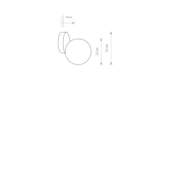 Sklep Kaja Antyczny kinkiet z białym, kulistym kloszem 8126 | Kaja Oświetlenie