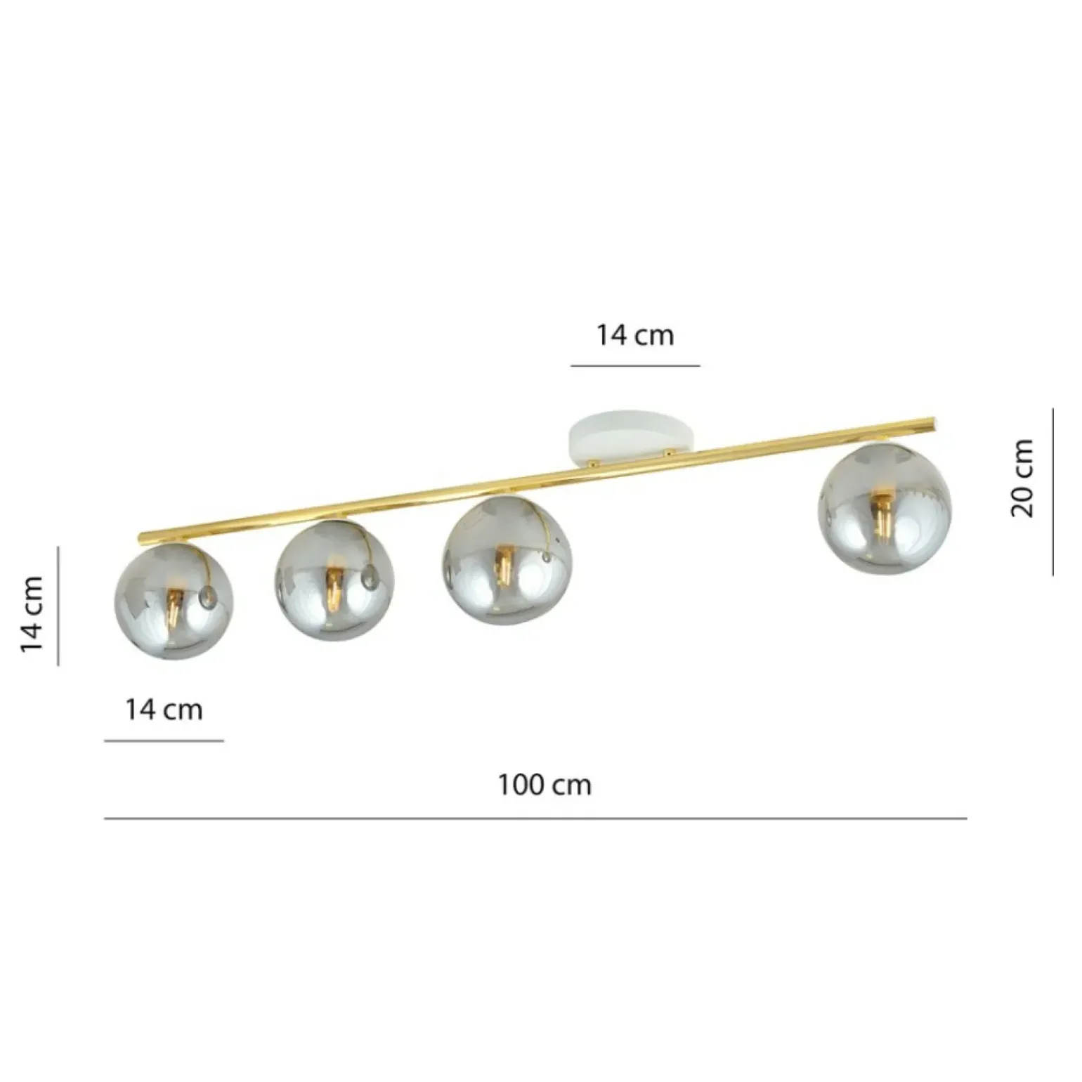 Flash Sale Asymetryczna, dekoracyjna lampa sufitowa do holu 1251/4 z serii MONZA Żyrandole Nowoczesne