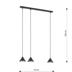 Best Asymetryczna lampa sufitowa ze zwisami 1330/3 ELIT | Kaja Oświetlenie Żyrandole Nowoczesne