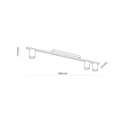 Clearance Asymetryczna lampa sufitowa do salonu TK 4565 z serii LOGAN | Kaja Żyrandole Nowoczesne