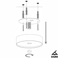 Cheap Asymetryczna, trójramienna lampa sufitowa SIG 32450 z serii HOLI Żyrandole Nowoczesne