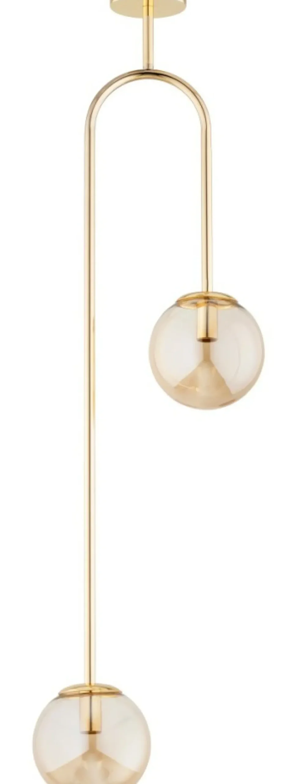 Best Asymetryczna, złota lampa sufitowa z kloszami AL 62449 z serii VECTOR | Kaja Ośw Żyrandole Nowoczesne