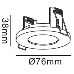 Sklep Kaja Łazienkowe, białe oczko punktowe LP-440/1RS WH LAGOS | Kaja