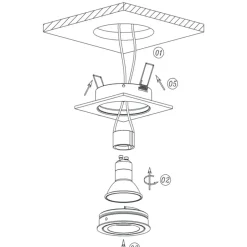 Sklep Kaja Łazienkowe, białe oczko punktowe LP-440/1RS WH LAGOS | Kaja