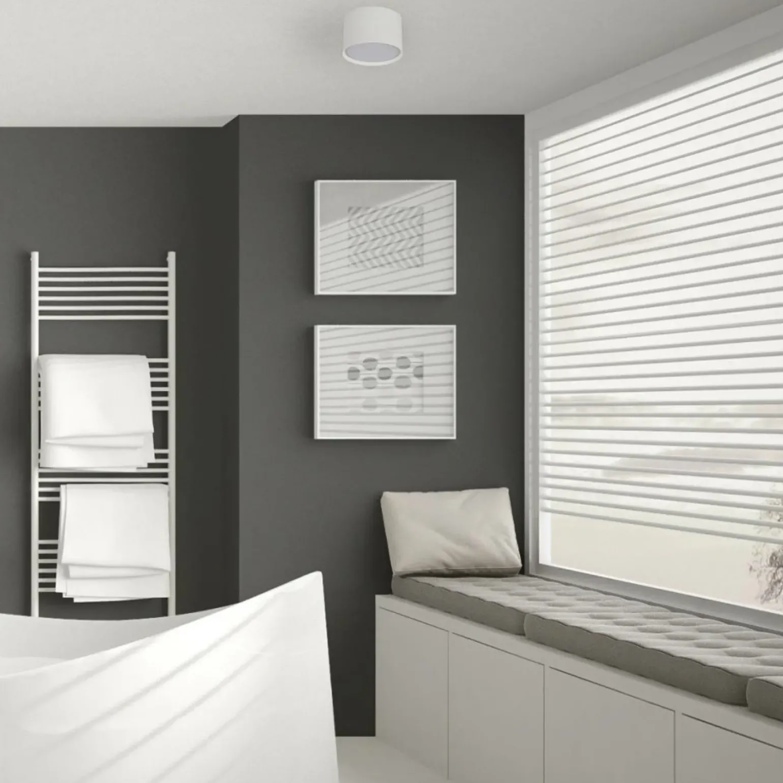 Sklep Kaja Łazienkowy, ledowy spot natynkowy LP-6331/1C IP54 WH z serii KENDAL