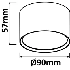 Sklep Kaja Łazienkowy, ledowy spot natynkowy LP-6331/1C IP54 WH z serii KENDAL