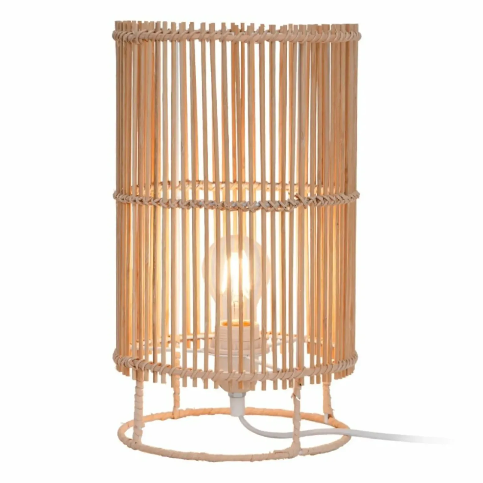 Sklep Kaja Bambusowa lampka stołowa w stylu eco P18224-1T-D20 z serii EDIN | Kaja