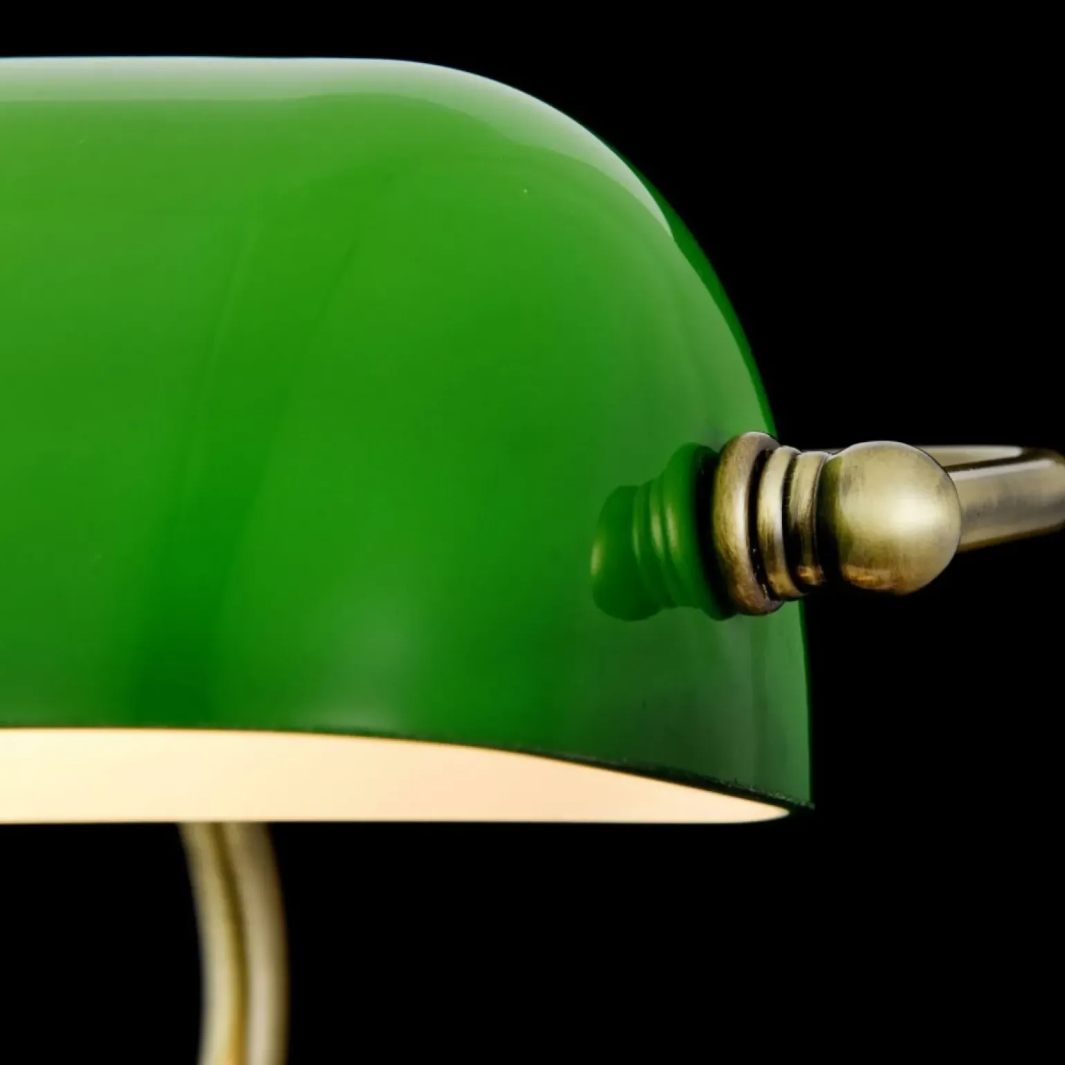 Sklep Kaja Bankierska lampa z zielonym kloszem Z153-TL-01-BS KIWI | Kaja