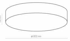 Best Beżowa lampa sufitowa o średnicy 78cm TK 4436 RONDO | Kaja Oświetlenie Żyrandole Nowoczesne