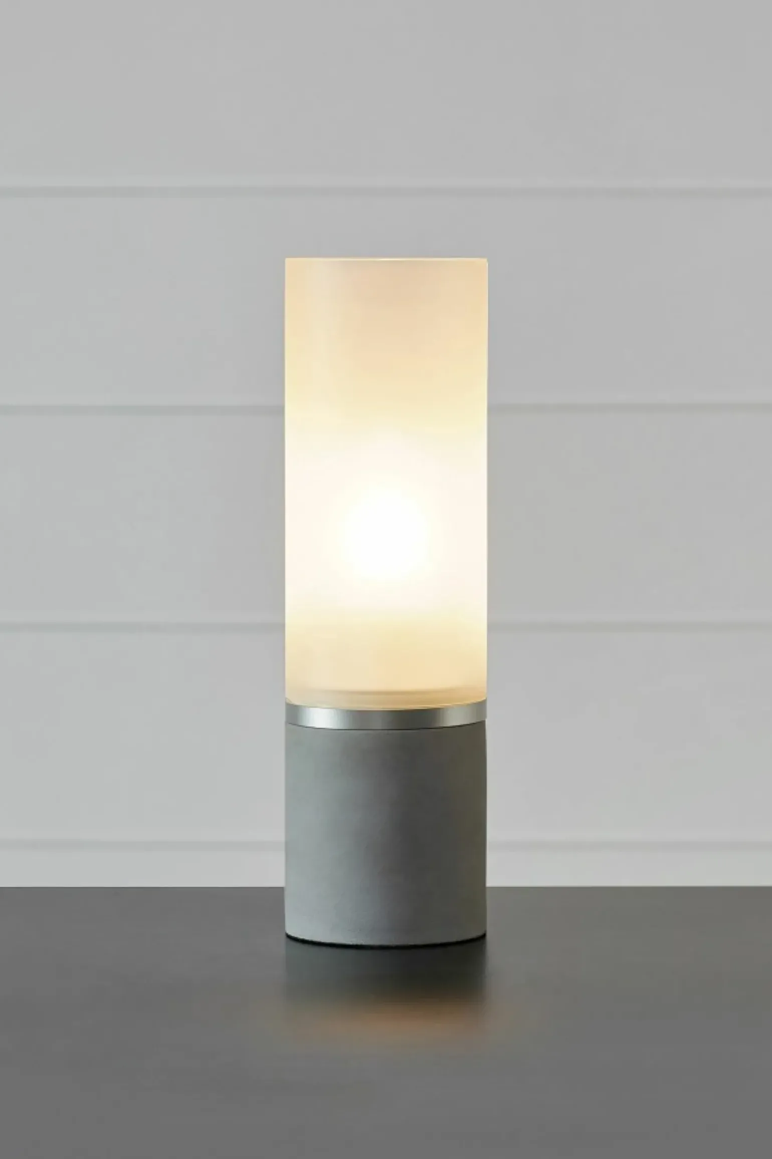 Sklep Kaja Betonowa lampka stołowa z kloszem, do salonu 108593 z serii MOLO