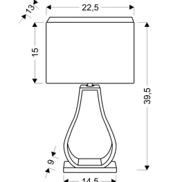 Sklep Kaja Betonowa lampka stołowa z abażurem 41-79985 FEMO | Kaja Oświetlenie