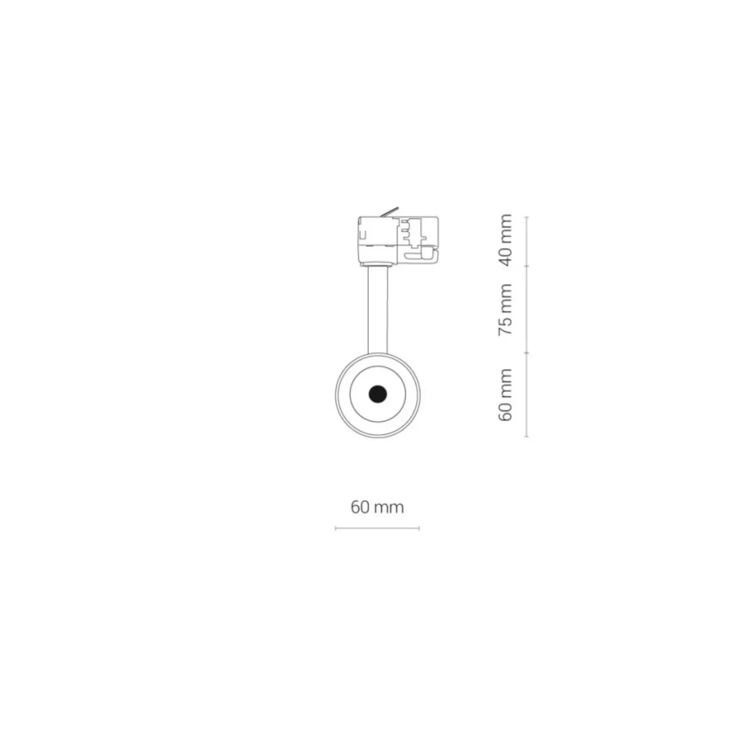 Sklep Kaja Biała głowica - tuba do prowadnicy 8766 | Kaja Oświetlenie