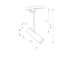 Sklep Kaja Biała głowica do szyny, jednofazowa 9245 | Kaja Oświetlenie