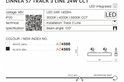 Sklep Kaja Biała głowica LED do szyny 3-fazowej AZ4566 LINNEA | Kaja Oświetlenie