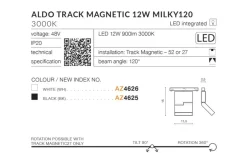 Sklep Kaja Biała głowica LED do szyny 1-fazowej AZ4626 ALDO | Kaja Oświetlenie
