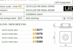 Sklep Kaja Biała kwadratowa oprawa podtynkowa LED AZ3378 FILL | Kaja Oświetlenie