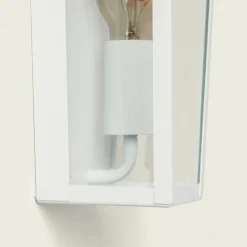 Sklep Kaja Biała lampa ścienna na elewację ABR-KZN-B-E27 GARDENA MODERNO | Kaja