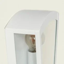 Sklep Kaja Biała lampa ścienna na elewację ABR-KZN-B-E27 GARDENA MODERNO | Kaja