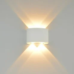 Sklep Kaja Biała lampa elewacyjna LED 4W 3000K OWL-6650-2-WH-3K ORTELO | Kaja