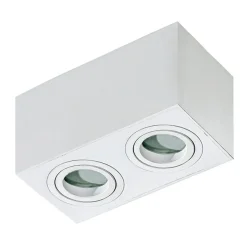 Sklep Kaja Biała lampa natynkowa do łazienki IP44 AZ2823 BRANT SQUARE | Kaja