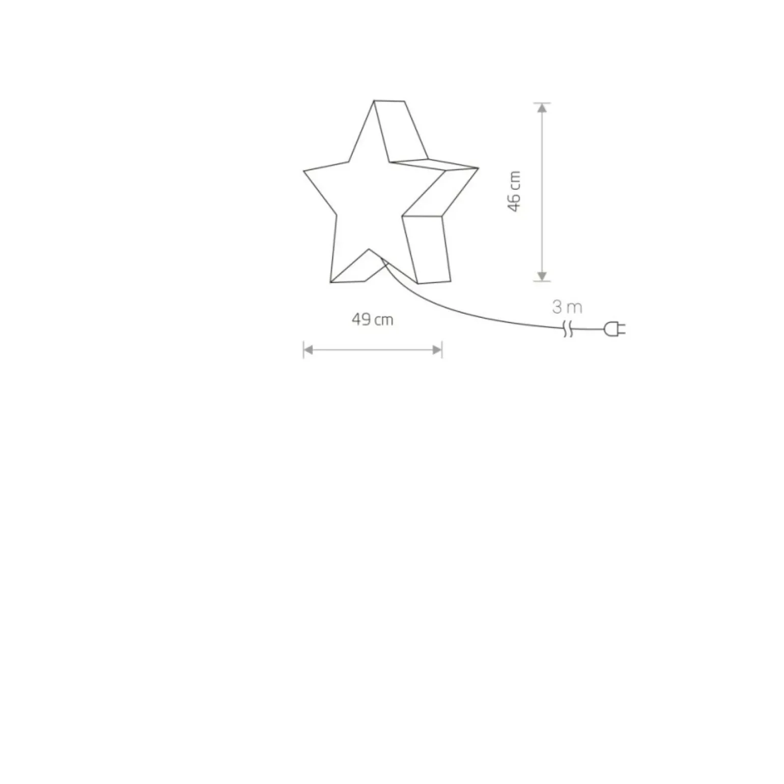 Sklep Kaja Biała lampa ogrodowa, w kształcie gwiazdy 9426 | Kaja Oświetlenie