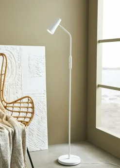 Sklep Kaja Biała lampa podłogowa z regulowanym kloszem 108205 | Kaja Oświetlenie