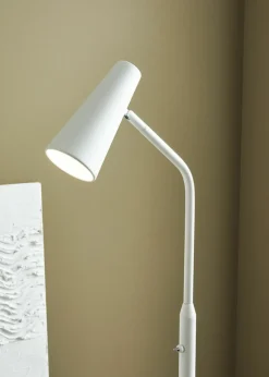 Sklep Kaja Biała lampa podłogowa z regulowanym kloszem 108205 | Kaja Oświetlenie