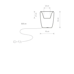 Sklep Kaja Biała lampa stojąca ogrodowa, gwint E27, 9711 | Kaja Oświetlenie